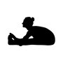 Wallity Yoga 23 Escultura de pared de metal negra
